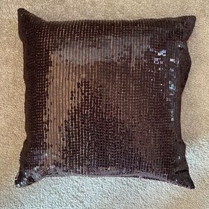 Z Gallerie Plum Sequined Accent Pillow!
